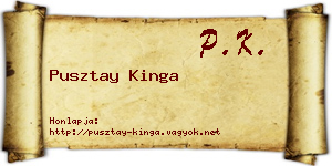 Pusztay Kinga névjegykártya